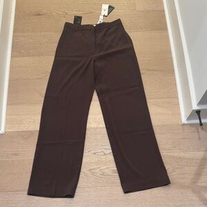 Aritzia Babaton Agency Dark Brown Dress Pants